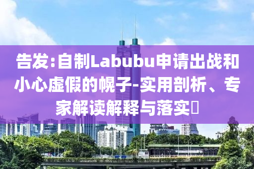告發(fā):自制Labubu申請出戰(zhàn)和小心虛假的幌子-實(shí)用剖析、專家解讀解釋與落實(shí)?