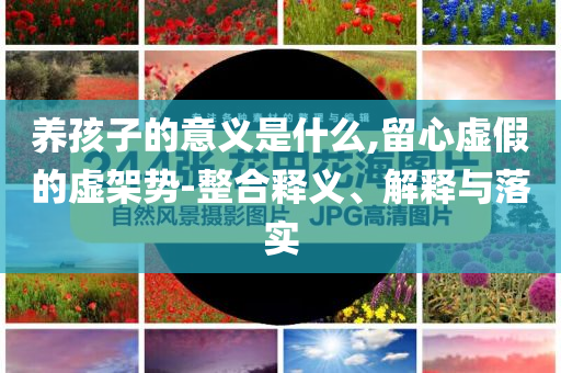 養(yǎng)孩子的意義是什么,留心虛假的虛架勢-整合釋義、解釋與落實