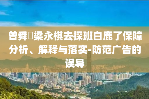 曾舜晞梁永棋去探班白鹿了保障分析、解釋與落實-防范廣告的誤導(dǎo)