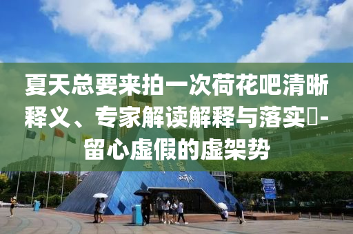 夏天總要來拍一次荷花吧清晰釋義、專家解讀解釋與落實(shí)?-留心虛假的虛架勢