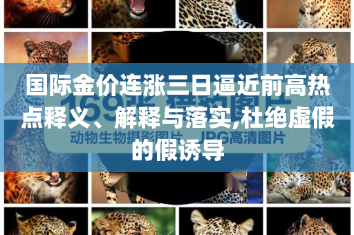 國際金價連漲三日逼近前高熱點釋義、解釋與落實,杜絕虛假的假誘導(dǎo)