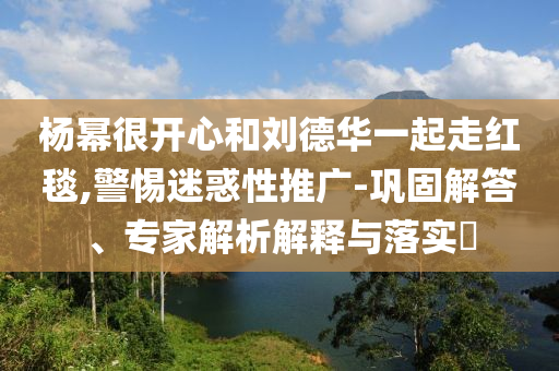 楊冪很開(kāi)心和劉德華一起走紅毯,警惕迷惑性推廣-鞏固解答、專家解析解釋與落實(shí)?