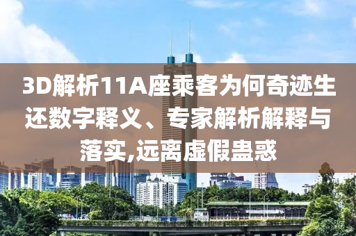 3D解析11A座乘客為何奇跡生還數(shù)字釋義、專家解析解釋與落實,遠離虛假蠱惑