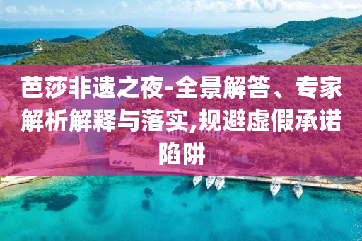 芭莎非遺之夜-全景解答、專家解析解釋與落實(shí),規(guī)避虛假承諾陷阱