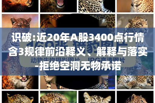 識(shí)破:近20年A股3400點(diǎn)行情含3規(guī)律前沿釋義、解釋與落實(shí)-拒絕空洞無物承諾