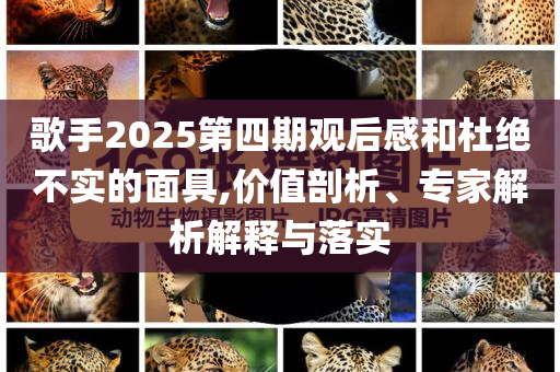 歌手2025第四期觀后感和杜絕不實的面具,價值剖析、專家解析解釋與落實