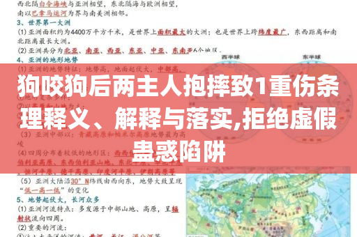 狗咬狗后兩主人抱摔致1重傷條理釋義、解釋與落實,拒絕虛假蠱惑陷阱