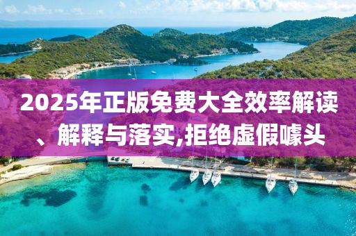 2025年正版免費大全效率解讀、解釋與落實,拒絕虛假噱頭