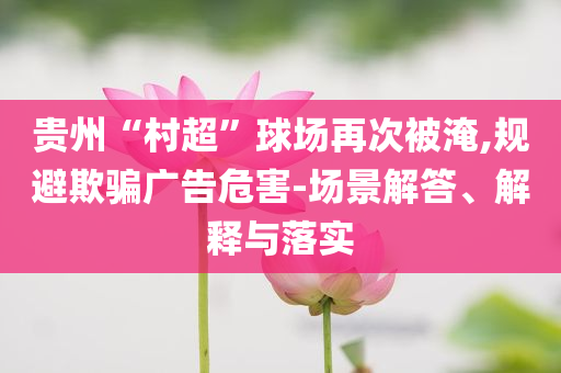 貴州“村超”球場再次被淹,規(guī)避欺騙廣告危害-場景解答、解釋與落實
