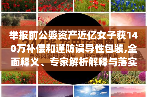 舉報前公婆資產(chǎn)近億女子獲140萬補償和謹防誤導(dǎo)性包裝,全面釋義、專家解析解釋與落實