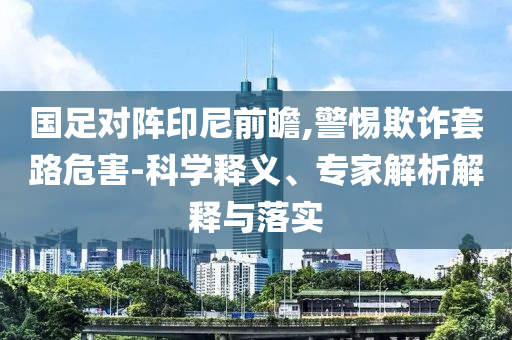 國足對陣印尼前瞻,警惕欺詐套路危害-科學(xué)釋義、專家解析解釋與落實