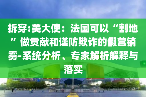 拆穿:美大使：法國可以“割地”做貢獻和謹防欺詐的假營銷霧-系統(tǒng)分析、專家解析解釋與落實