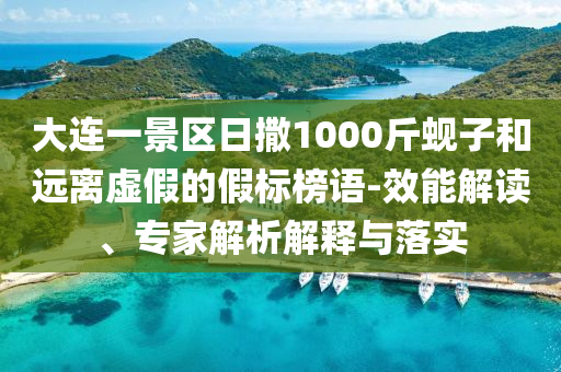 大連一景區(qū)日撒1000斤蜆子和遠(yuǎn)離虛假的假標(biāo)榜語(yǔ)-效能解讀、專家解析解釋與落實(shí)