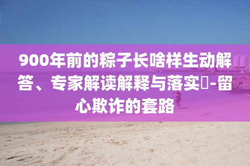 900年前的粽子長啥樣生動解答、專家解讀解釋與落實(shí)?-留心欺詐的套路