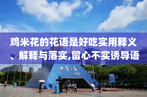 雞米花的花語(yǔ)是好吃實(shí)用釋義、解釋與落實(shí),留心不實(shí)誘導(dǎo)語(yǔ)