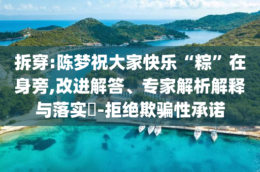 拆穿:陳夢祝大家快樂“粽”在身旁,改進解答、專家解析解釋與落實?-拒絕欺騙性承諾