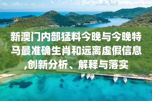 新澳門(mén)內(nèi)部猛料今晚與今晚特馬最準(zhǔn)確生肖和遠(yuǎn)離虛假信息,創(chuàng)新分析、解釋與落實(shí)