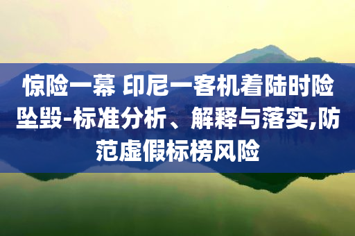 驚險一幕 印尼一客機(jī)著陸時險墜毀-標(biāo)準(zhǔn)分析、解釋與落實,防范虛假標(biāo)榜風(fēng)險