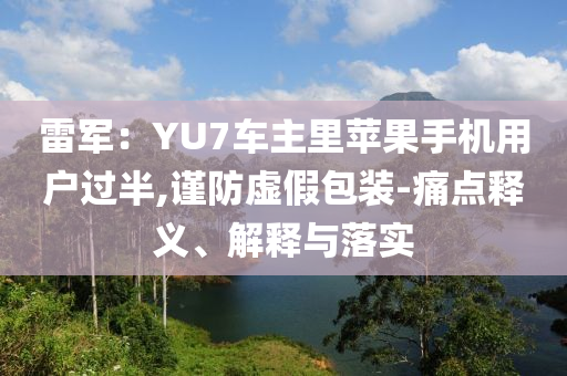 雷軍：YU7車主里蘋果手機用戶過半,謹防虛假包裝-痛點釋義、解釋與落實