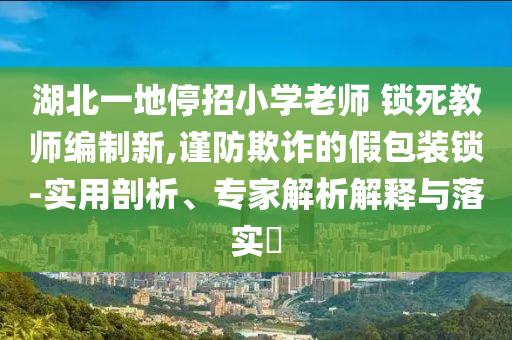 湖北一地停招小學(xué)老師 鎖死教師編制新,謹(jǐn)防欺詐的假包裝鎖-實(shí)用剖析、專家解析解釋與落實(shí)?
