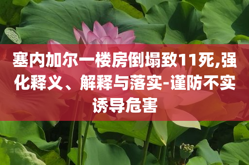 塞內加爾一樓房倒塌致11死,強化釋義、解釋與落實-謹防不實誘導危害
