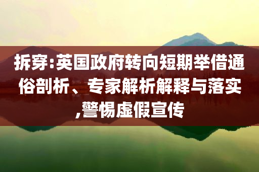拆穿:英國政府轉(zhuǎn)向短期舉借通俗剖析、專家解析解釋與落實,警惕虛假宣傳