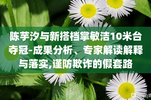 陳芋汐與新搭檔掌敏潔10米臺奪冠-成果分析、專家解讀解釋與落實(shí),謹(jǐn)防欺詐的假套路