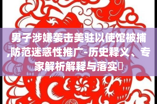 男子涉嫌襲擊美駐以使館被捕,防范迷惑性推廣-歷史釋義、專家解析解釋與落實(shí)?