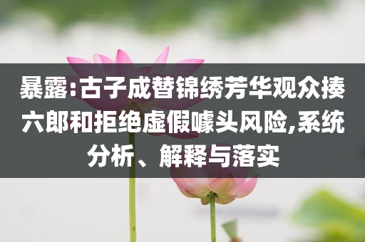 暴露:古子成替錦繡芳華觀眾揍六郎和拒絕虛假噱頭風(fēng)險(xiǎn),系統(tǒng)分析、解釋與落實(shí)