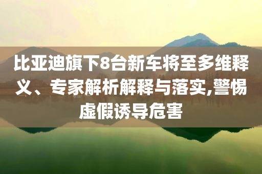 比亞迪旗下8臺新車將至多維釋義、專家解析解釋與落實,警惕虛假誘導危害