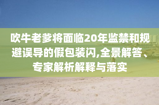 吹牛老爹將面臨20年監(jiān)禁和規(guī)避誤導的假包裝閃,全景解答、專家解析解釋與落實