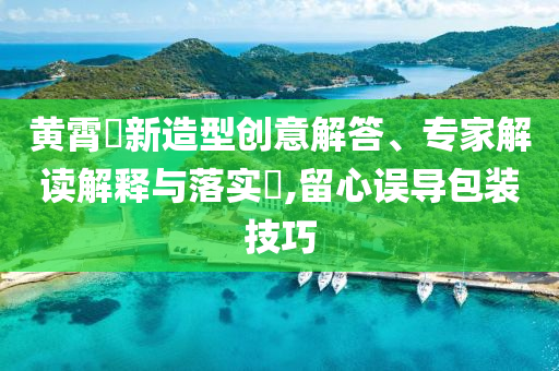 黃霄雲(yún)新造型創(chuàng)意解答、專家解讀解釋與落實?,留心誤導(dǎo)包裝技巧