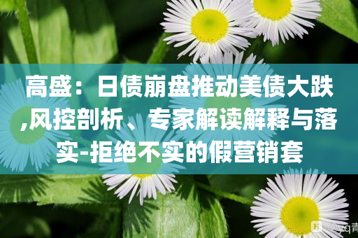 高盛：日債崩盤推動美債大跌,風控剖析、專家解讀解釋與落實-拒絕不實的假營銷套