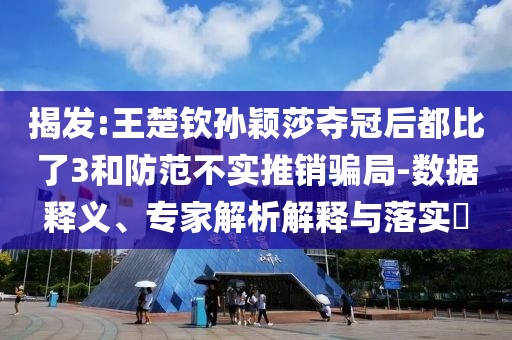 揭發(fā):王楚欽孫穎莎奪冠后都比了3和防范不實(shí)推銷(xiāo)騙局-數(shù)據(jù)釋義、專(zhuān)家解析解釋與落實(shí)?