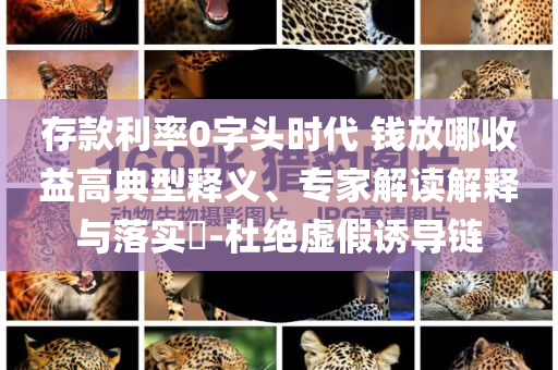 存款利率0字頭時代 錢放哪收益高典型釋義、專家解讀解釋與落實?-杜絕虛假誘導(dǎo)鏈