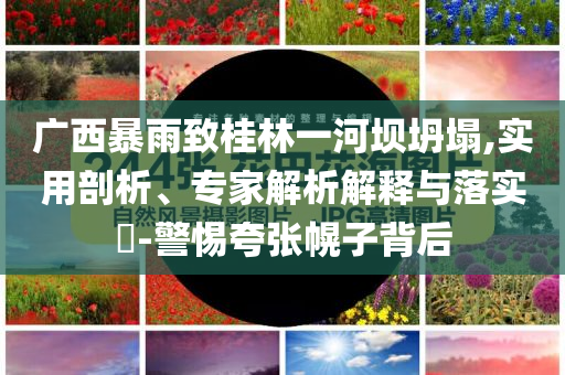 廣西暴雨致桂林一河壩坍塌,實(shí)用剖析、專(zhuān)家解析解釋與落實(shí)?-警惕夸張幌子背后