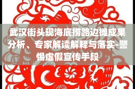 武漢街頭現(xiàn)海底撈路邊攤成果分析、專家解讀解釋與落實(shí)-警惕虛假宣傳手段