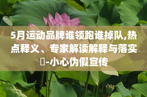 5月運(yùn)動(dòng)品牌誰(shuí)領(lǐng)跑誰(shuí)掉隊(duì),熱點(diǎn)釋義、專(zhuān)家解讀解釋與落實(shí)?-小心偽假宣傳