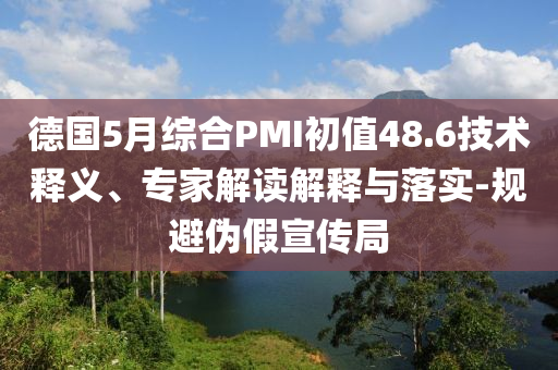 德國(guó)5月綜合PMI初值48.6技術(shù)釋義、專家解讀解釋與落實(shí)-規(guī)避偽假宣傳局