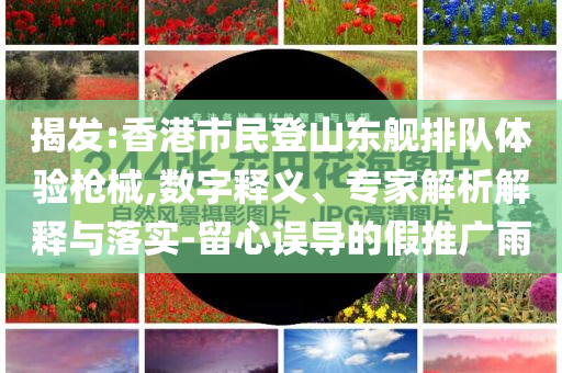 揭發(fā):香港市民登山東艦排隊(duì)體驗(yàn)槍械,數(shù)字釋義、專家解析解釋與落實(shí)-留心誤導(dǎo)的假推廣雨