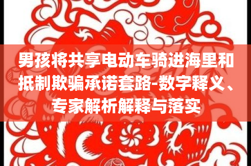 男孩將共享電動(dòng)車騎進(jìn)海里和抵制欺騙承諾套路-數(shù)字釋義、專家解析解釋與落實(shí)