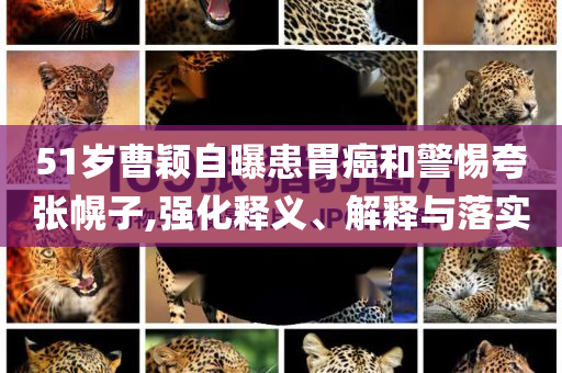 51歲曹穎自曝患胃癌和警惕夸張幌子,強(qiáng)化釋義、解釋與落實(shí)