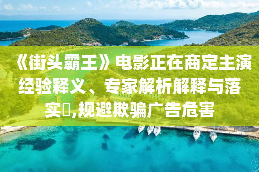《街頭霸王》電影正在商定主演經(jīng)驗釋義、專家解析解釋與落實?,規(guī)避欺騙廣告危害