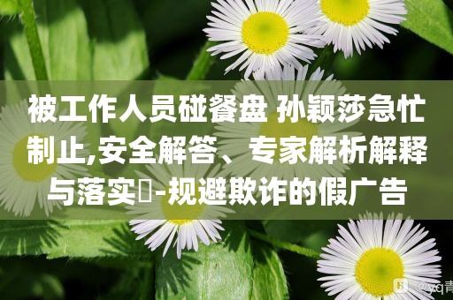 被工作人員碰餐盤 孫穎莎急忙制止,安全解答、專家解析解釋與落實?-規(guī)避欺詐的假廣告