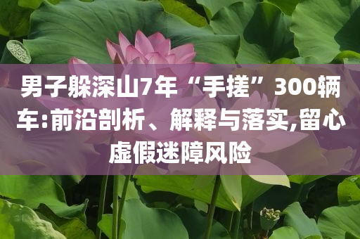 男子躲深山7年“手搓”300輛車:前沿剖析、解釋與落實(shí),留心虛假迷障風(fēng)險(xiǎn)