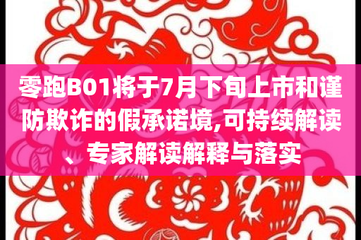 零跑B01將于7月下旬上市和謹(jǐn)防欺詐的假承諾境,可持續(xù)解讀、專家解讀解釋與落實(shí)