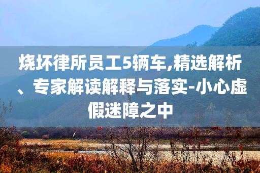 燒壞律所員工5輛車,精選解析、專家解讀解釋與落實(shí)-小心虛假迷障之中