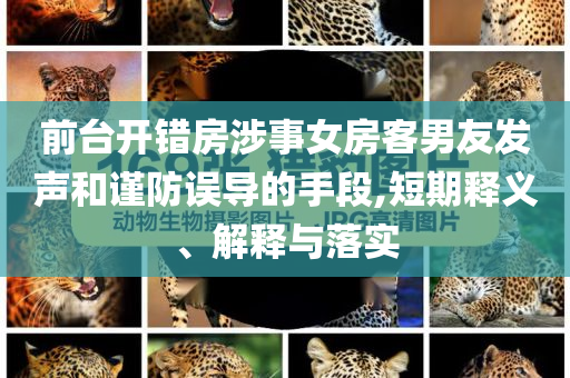 前臺開錯房涉事女房客男友發(fā)聲和謹防誤導的手段,短期釋義、解釋與落實