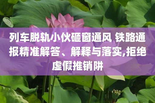 列車脫軌小伙砸窗通風(fēng) 鐵路通報(bào)精準(zhǔn)解答、解釋與落實(shí),拒絕虛假推銷阱