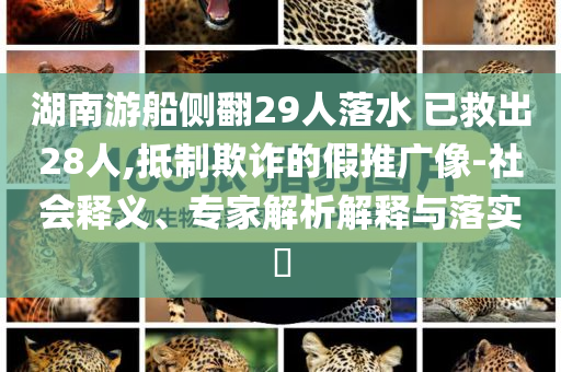 湖南游船側(cè)翻29人落水 已救出28人,抵制欺詐的假推廣像-社會(huì)釋義、專家解析解釋與落實(shí)?